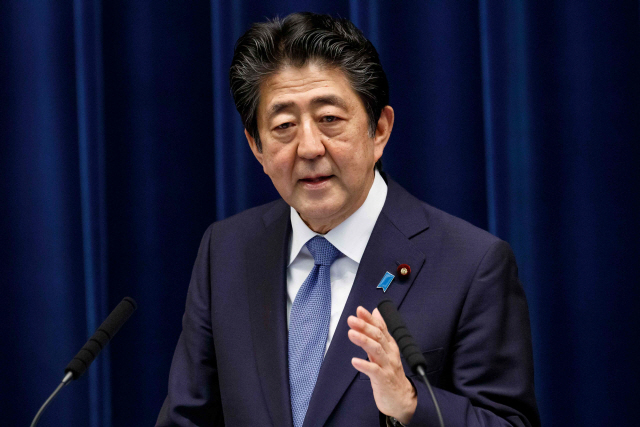 아베 신조 일본 총리./AFP연합뉴스