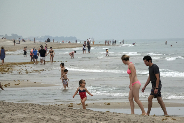 코로나19가 한창이던 지난 3월 미국 플로리다의 한 해변. /AP연합뉴스