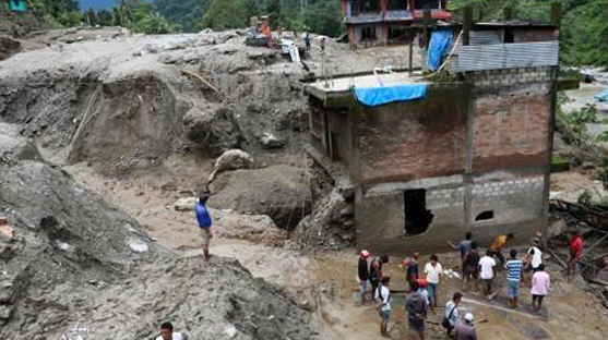 네팔 장마로 산사태 잇따라…최소 16명 사망·45명 이상 실종