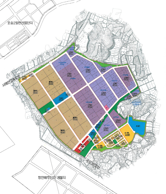 평택포승지구토지이용 계획도