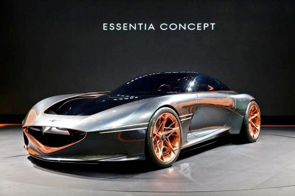 현대자동차의 고급차 브랜드 제네시스가 발표한 전기차 콘셉트카 에센시아./사진제공=현대차