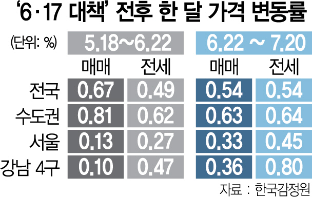 세종 집값 한달새 6% 폭등…서울도 더 뛰었다[6.17 대책 한달-혼란 가중]