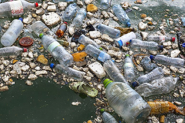 플라스틱 쓰레기로 뒤덮여 있는 바다. /사진=Rosemary Calvert/Getty Images