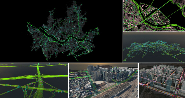 네이버랩스가 공개한 서울시 전역 4차선 이상의 주요 도로를 정밀 데이터화한 로드 레이아웃 지도 /사진제공=네이버