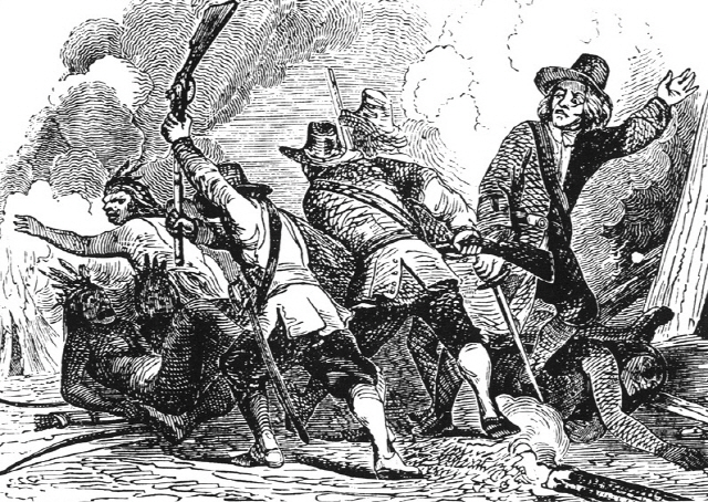 북미 원주민들은 터전을 잠식해오는 백인들에 맞섰으나 서양의 무력에 무릎을 꿇고 말았다./그림=위키피디아