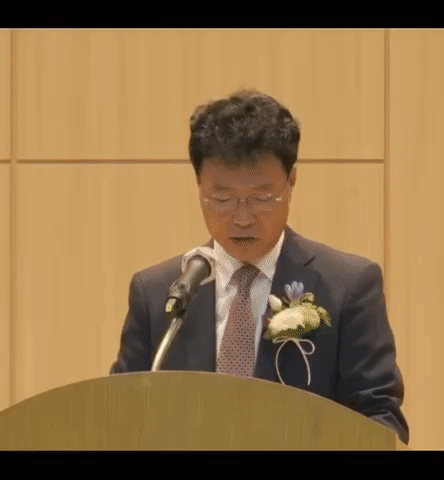 김용래 신임 특허청장이 18일 대전정부청사에서 취임식을 하고 있다. /사진제공=특허청