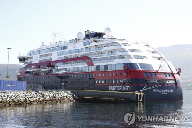 코로나19 집단감염이 발생한 후르티구르텐 선사 크루즈선./EPA연합뉴스