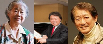 제65회 대한민국예술원상을 받은 황종례(왼쪽부터), 박성원, 전무송.
