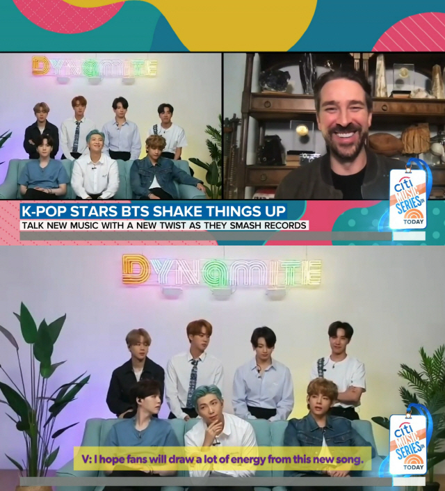 /사진=방탄소년단이 24일 NBC ‘TODAY Show’에 출연한 모습