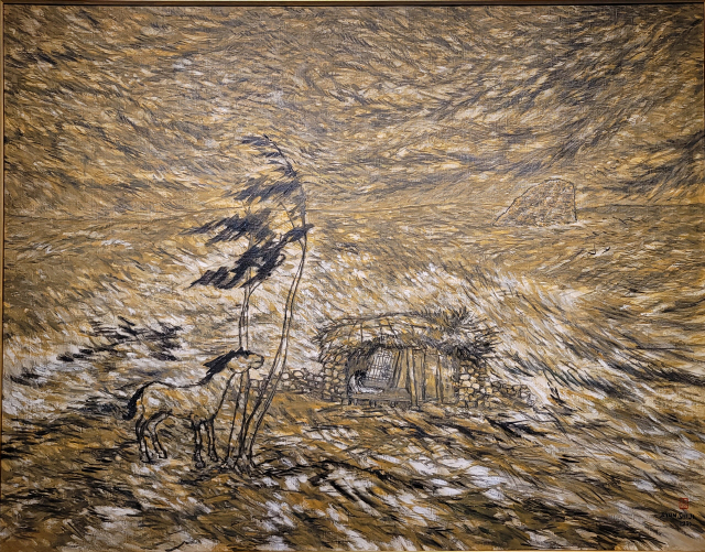 변시지 ‘폭풍의 바다’ 1990년작, 117x91cm, 캔버스에 유채.