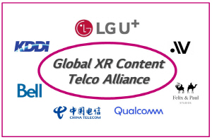 글로벌XR얼라이언스의 로고 및 7대 창립회원사들의 기업 로고/이미지제공=LGU+
