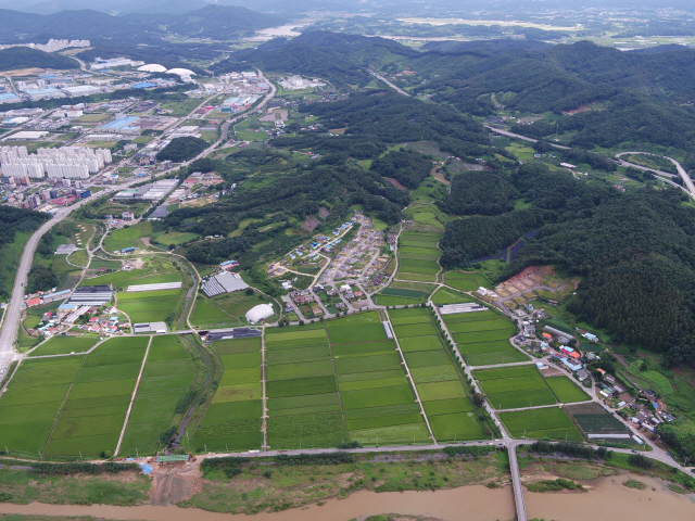 충주 바이오헬스 국가산업단지가 조성될 사업대상지 전경. 사진제공=충주시