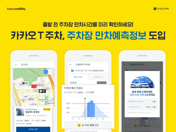 카카오T주차에서 선보이는 ‘주차장 만차 예측 정보’ 서비스 /사진제공=카카오모빌리티