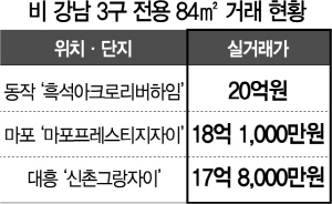 집값 안정됐다더니…강남 아닌 흑석동서 전용84㎡ 20억