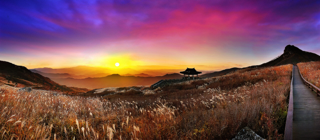 2019 산청군 관광사진공모전 입상작 황매산 가을 억새 파노라마. /사진제공=산청군