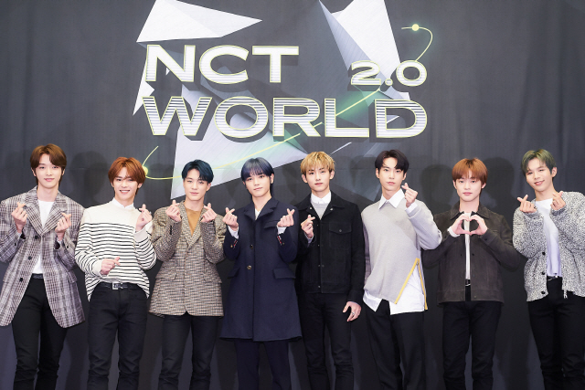 NCT 태용, 도영, 쿤, 윈윈, 제노, 천러, 성찬, 쇼타로가 14일 Mnet ‘NCT World 2.0’ 제작발표회에 참석했다. / 사진=Mnet 제공