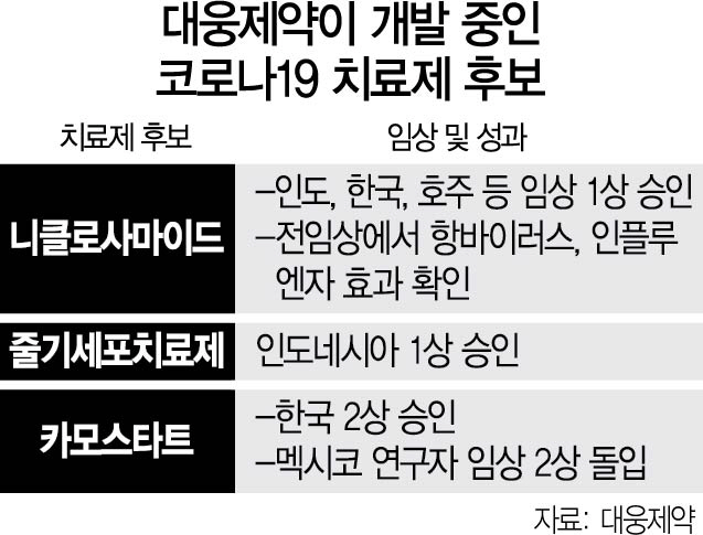 [단독] 대웅제약, '코로나19 치료제 3호'에 100억 쏜다