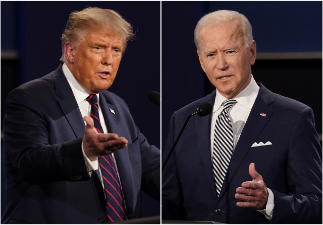 도널드 트럼프(왼쪽) 미국 대통령과 조 바이든 민주당 대선후보./AP연합뉴스