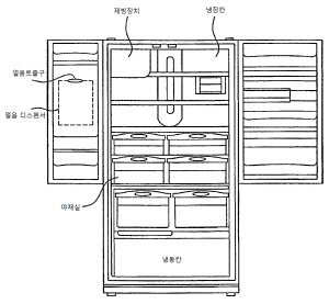 LG전자가 보유한 냉장고 본체제빙 특허도면/사진제공=LG전자