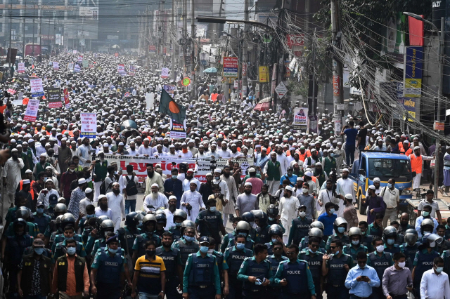 [사진] 방글라데시서도 '佛 불매운동' 촉구 시위