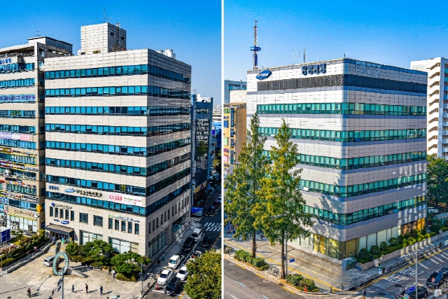 삼성생명 광명빌딩(왼쪽)과 상계빌딩(오른쪽) 모습/서울경제DB