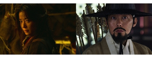 넷플릭스 ‘킹덤: 아신전’에 출연하는 배우 전지현(왼쪽)과 박병은. /사진제공=넷플릭스