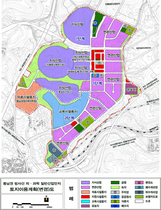 동남권 방사선의·과학산업단지 토지이용계획./사진제공=부산시