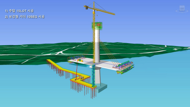 현대건설이 개발한 4D BIM 기술의 시연 모습. /사진제공=현대건설