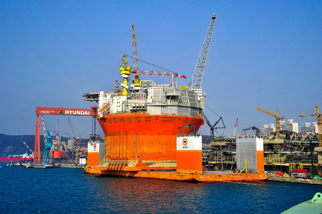 현대중공업이 건조한 원통형 FPSO ‘골리앗’./서울경제DB