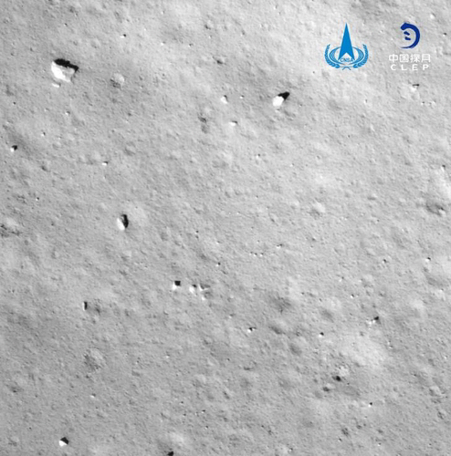 창어 5호가 보내온 달 표면 사진./중국 국가항천국. 글로벌타임스 캡처