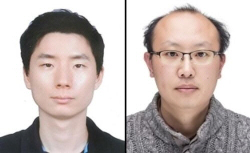 고효율 무선 충전 시스템을 개발한 인천대 안덕주(왼쪽) 교수와 김도현 박사.
