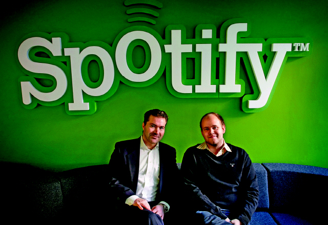 스포티파이의 공동창업자인 다니엘 에크(오른쪽)과 마르틴 로렌손. /사진제공=비즈니스북스