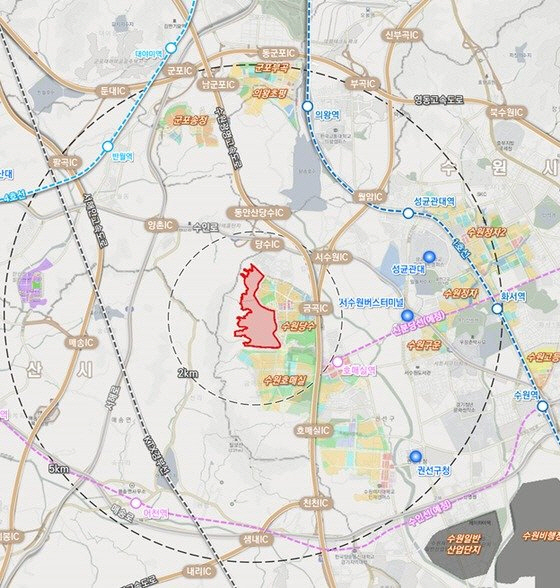 수원 당수2지구 위치도./사진제공=국토부
