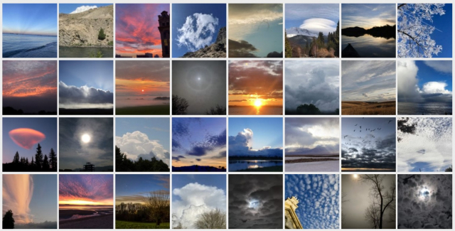 구름감상협회(CAS) 홈페이지 갤러리에 실린 세계 각지 구름 사진들./사진출처=CAS 홈페이지