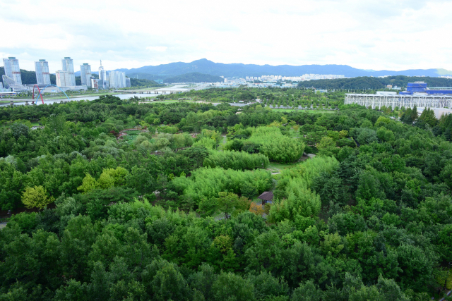대전시 탄소배출 제로화에 크게 이바지하게 될 대전 둔산에 조성된 한밭수목원. 사진제공=대전시