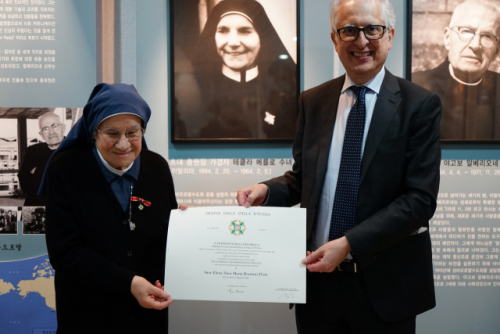 한국에서 55년, 도로테아 수녀 '이탈리아의 별' 명예훈장 수훈