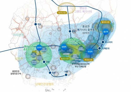 동남권 메가시티 구상도