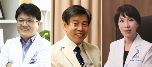 범석학술장학재단 수상자로 선정된 박태준(왼쪽부터), 김만수, 성진실 교수.