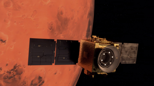 화성 궤도에 진입한 UAE 탐사선 '아말'./EPA연합뉴스