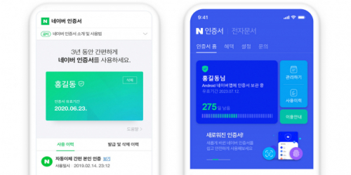 네이버 모바일 인증서 서비스 이미지 /사진제공=네이버