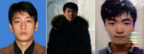 지난해 12월 미 법무부에 기소된 북한 정찰총국 해커 3명 (사진 왼쪽부터) 박진혁, 전창혁, 김일의 사진. /연합뉴스