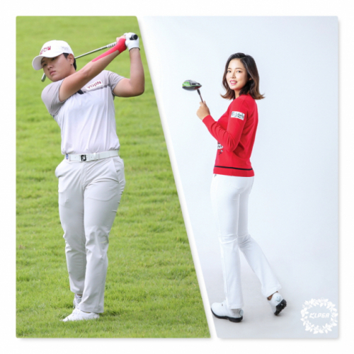 박서진(왼쪽)과 김송연. /사진 제공=KLPGA