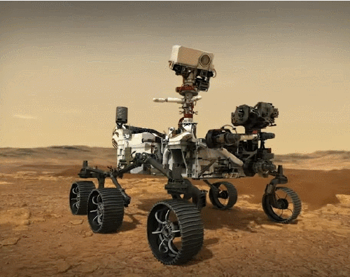 화성에 도착한 퍼서비어런스 상상도. /NASA 유튜브