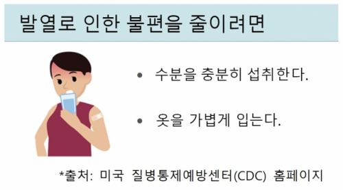 “코로나19 백신 주사부위 통증·불편 땐 냉찜질·팔운동을”