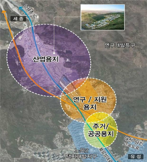 대전 첨단국방융합클러스터 위치도. 사진제공=대전시