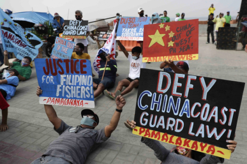 [사진] 中 '무력 협박' 해경법에…필리핀서 항의 시위