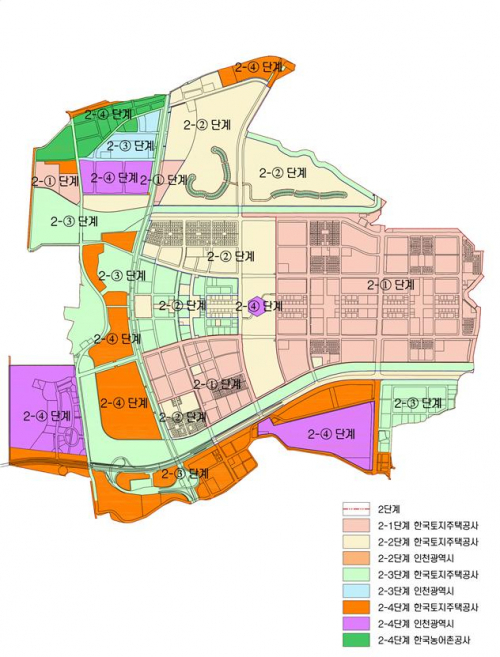 청라국제도시 단계별 개발계획도