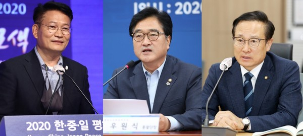 송영길·우원식·홍영표 더불어민주당 의원 /연합뉴스