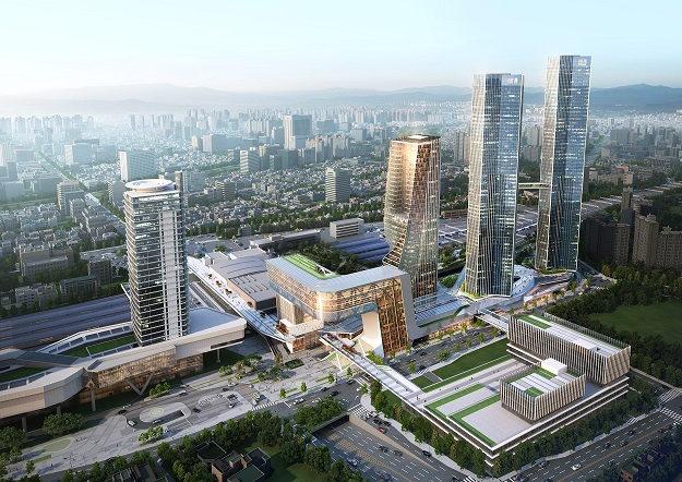 대전의 새로운 랜드마크로 개발될 대전역세권 복합2구역 개발사업 조감도. /사진제공=대전시