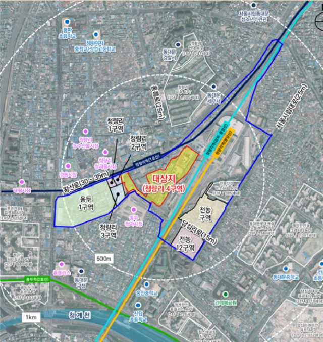 청량리4재정비촉진구역 위치도. /서울시 제공